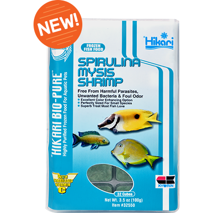 Hikari Spirulina Mysis Shrimp 3.5oz 32 cubes