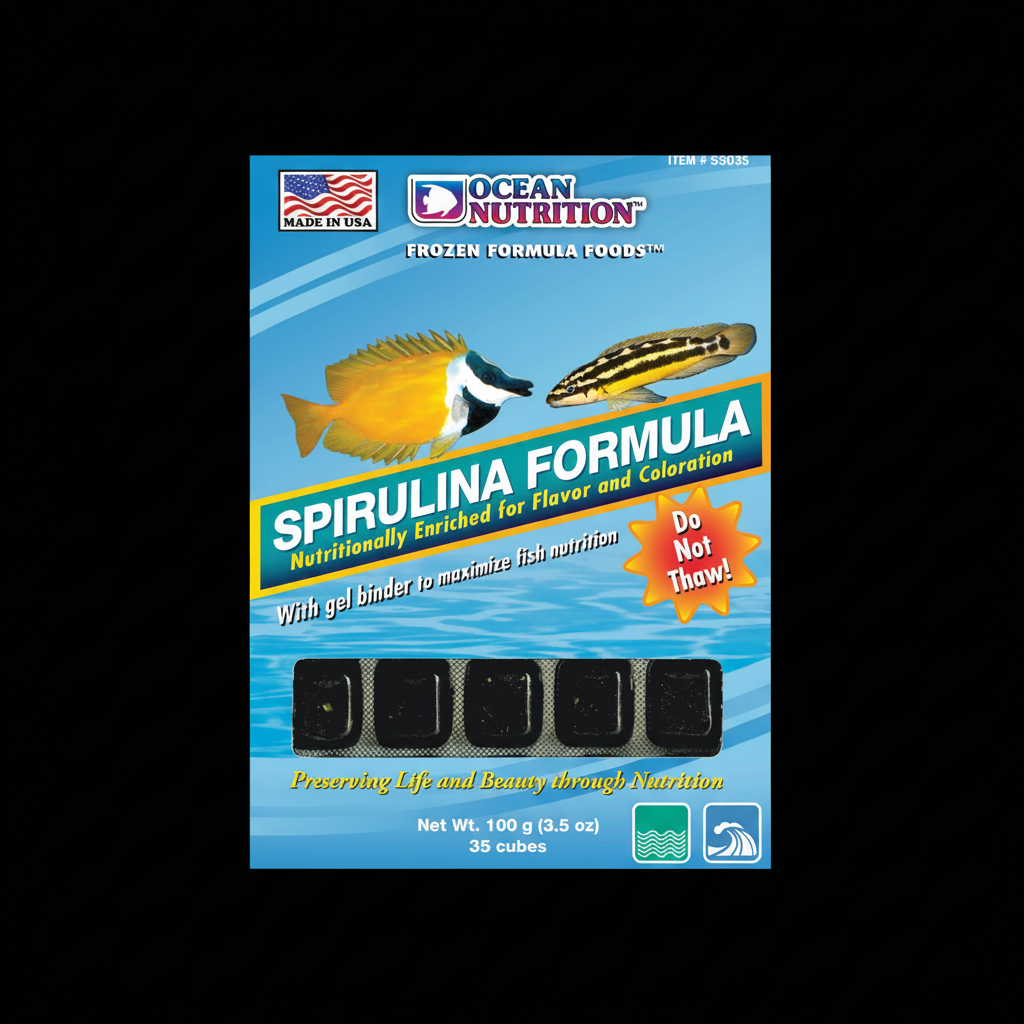 Ocean Nutrition Spirulina Formula Black Background