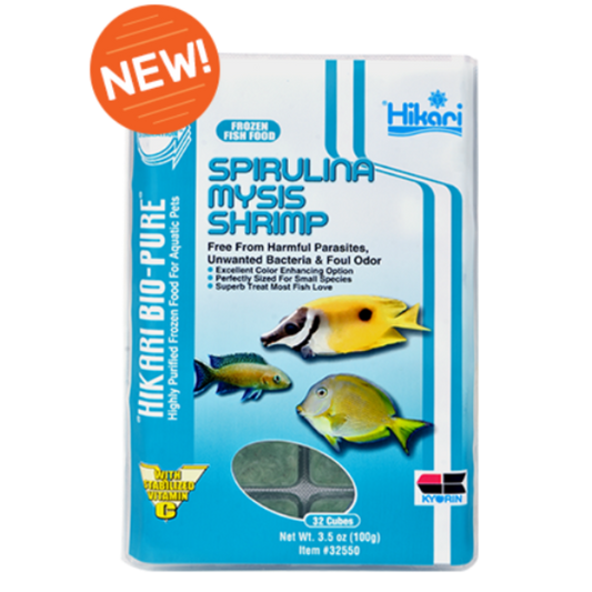Hikari Spirulina Mysis Shrimp 3.5oz 32 cubes