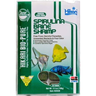Hikari Spirulina Brine Shrimp 3.5oz 32 cubes