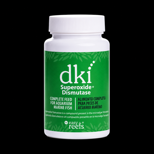 Easy Reefs DKI Superoxide Dismutase 50g 0.8mm on black background