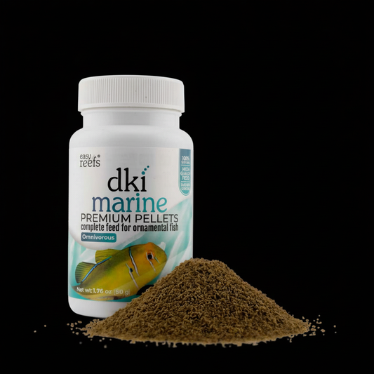 Easy Reefs DKI Marine Pellets Black Background
