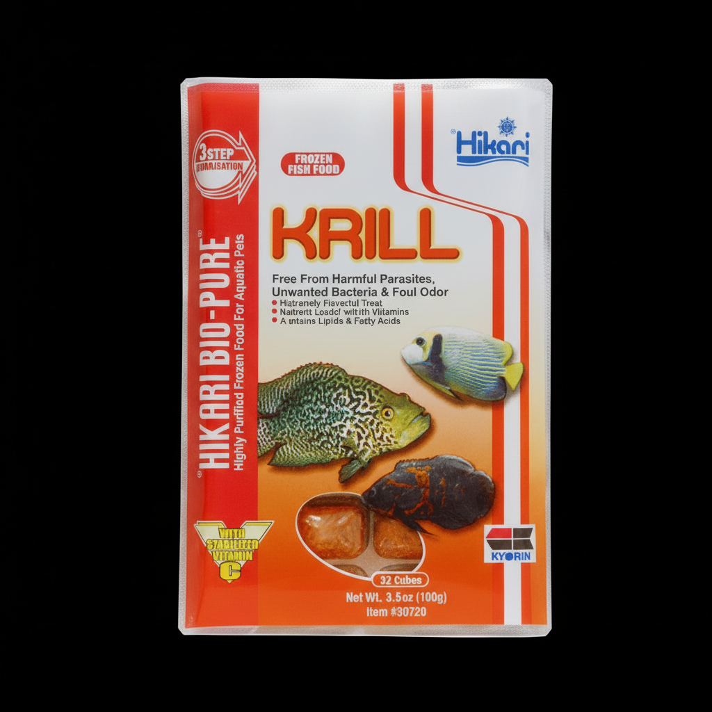 Hikari Bio-Pure Frozen Krill Matched to Brine Shrimp