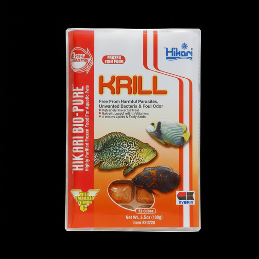 Hikari Bio-Pure Frozen Krill Matched to Brine Shrimp