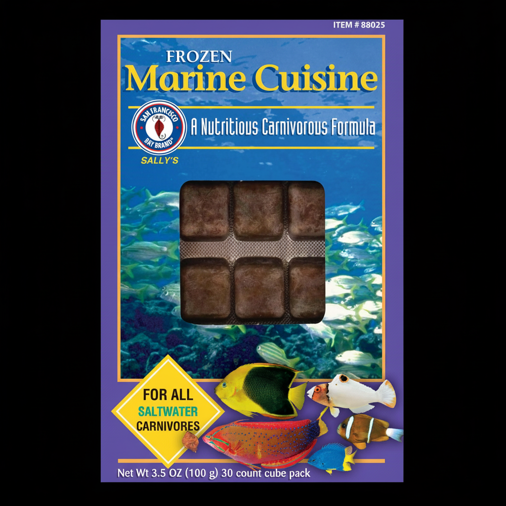 SF Bay Frozen Marine Cuisine Black Background