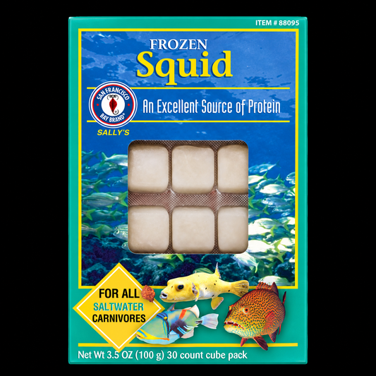 San Francisco Squid 3.5oz 30 cubes on black background